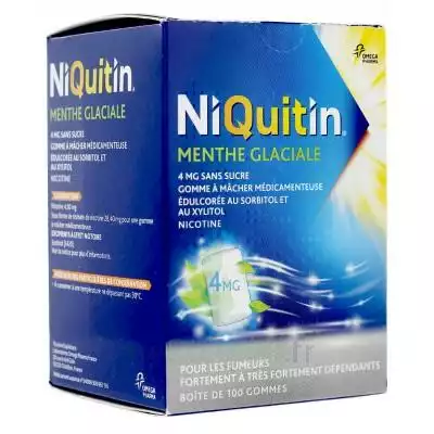 Niquitin 4 Mg Gom à Mâcher Médic Menthe Glaciale Sans Sucre Plq Pvc/pvdc/alu/100 à Saint Leu La Forêt