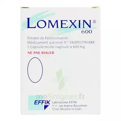 Lomexin 600 Mg Caps Molle Vaginale Plq/1 à Saint Leu La Forêt