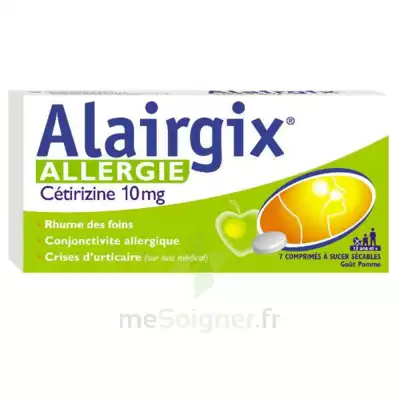 Alairgix Allergie Cetirizine 10 Mg Comprimés à Sucer Séc Plq/7 à Saint Leu La Forêt