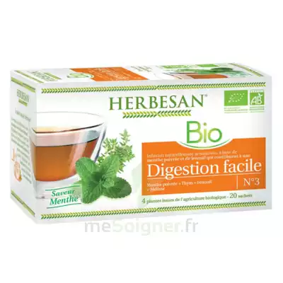 Herbesan Infusion Bio Tisane Digestion Facile 20 Sachets à Saint Leu La Forêt