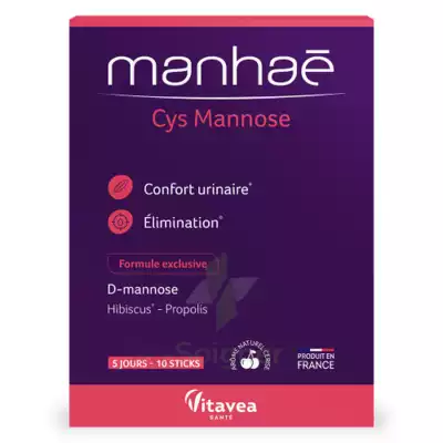 Nutrisanté Manhae Cys Mannose Poudre 10 Sticks à Saint Leu La Forêt